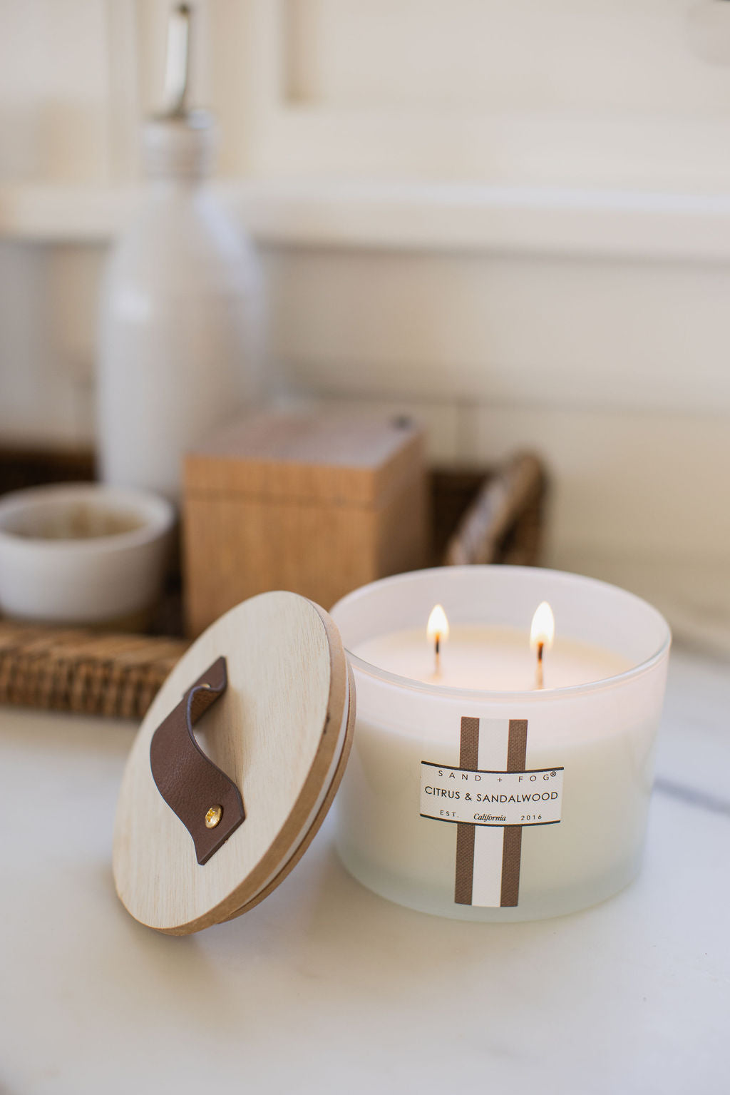 Aromatic Citrus & Sandalwood 12 oz scented candle