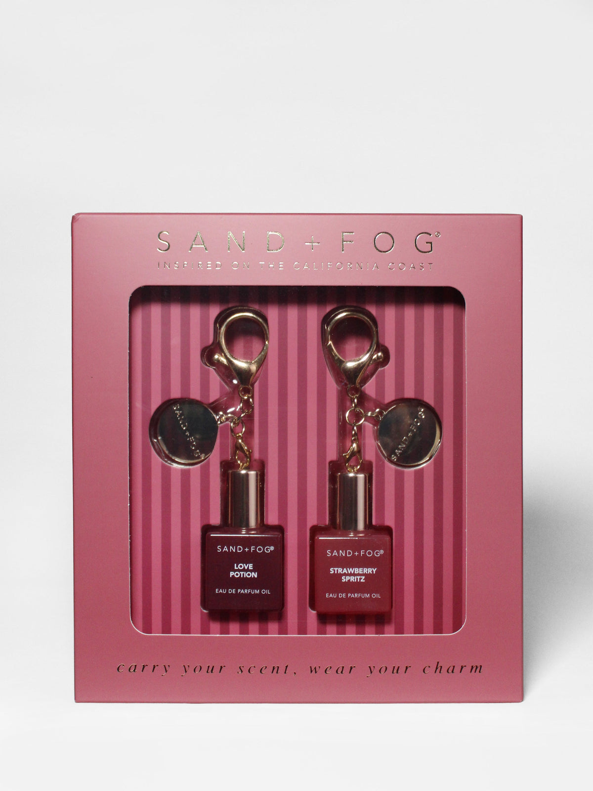 Alluring Bag Charm Perfume Oil Rollerball Set - Love Potion + Strawberry Spritz