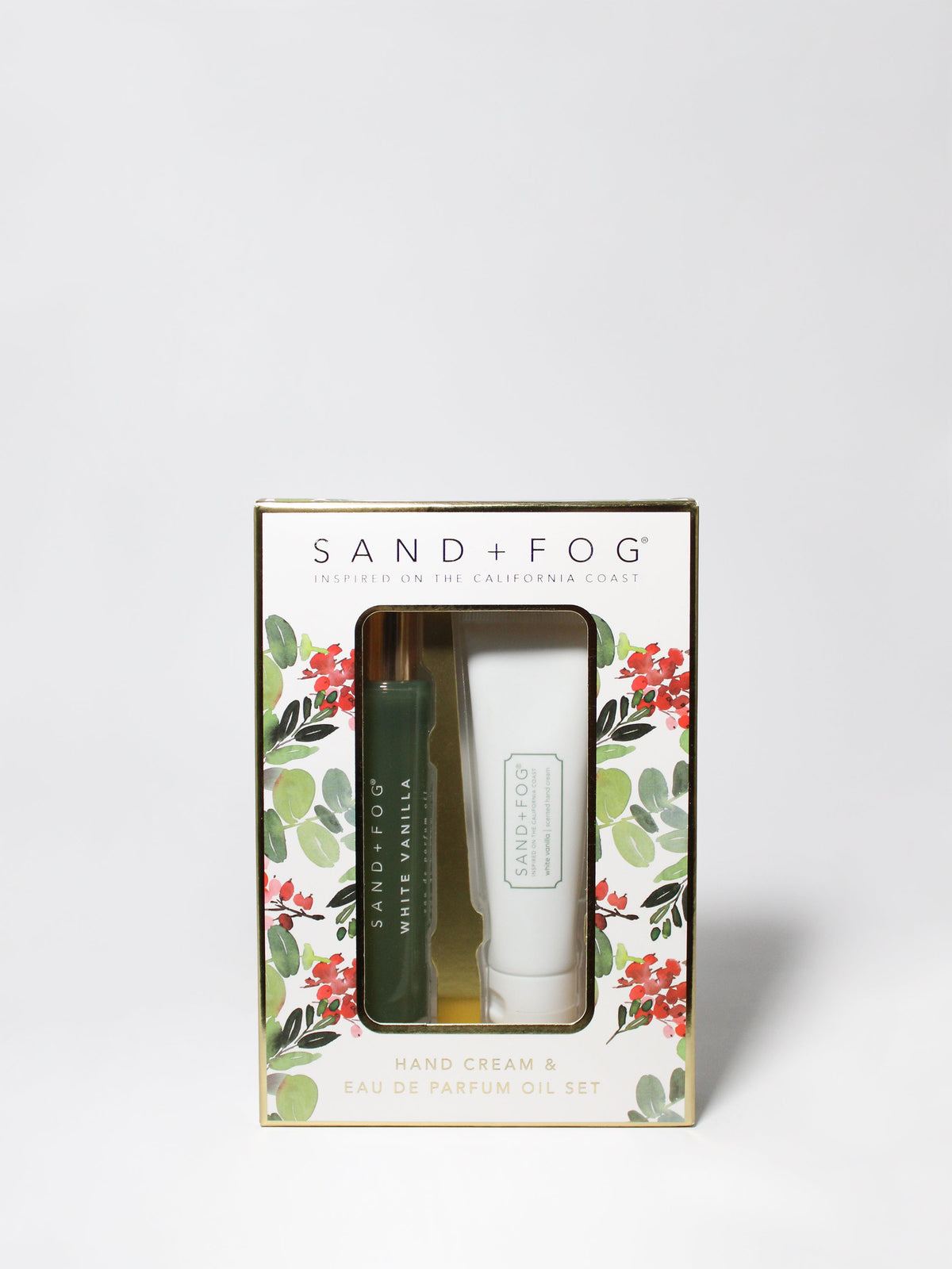 Pampering Hand Cream and Perfume Oil Rollerball Set - White Vanilla
