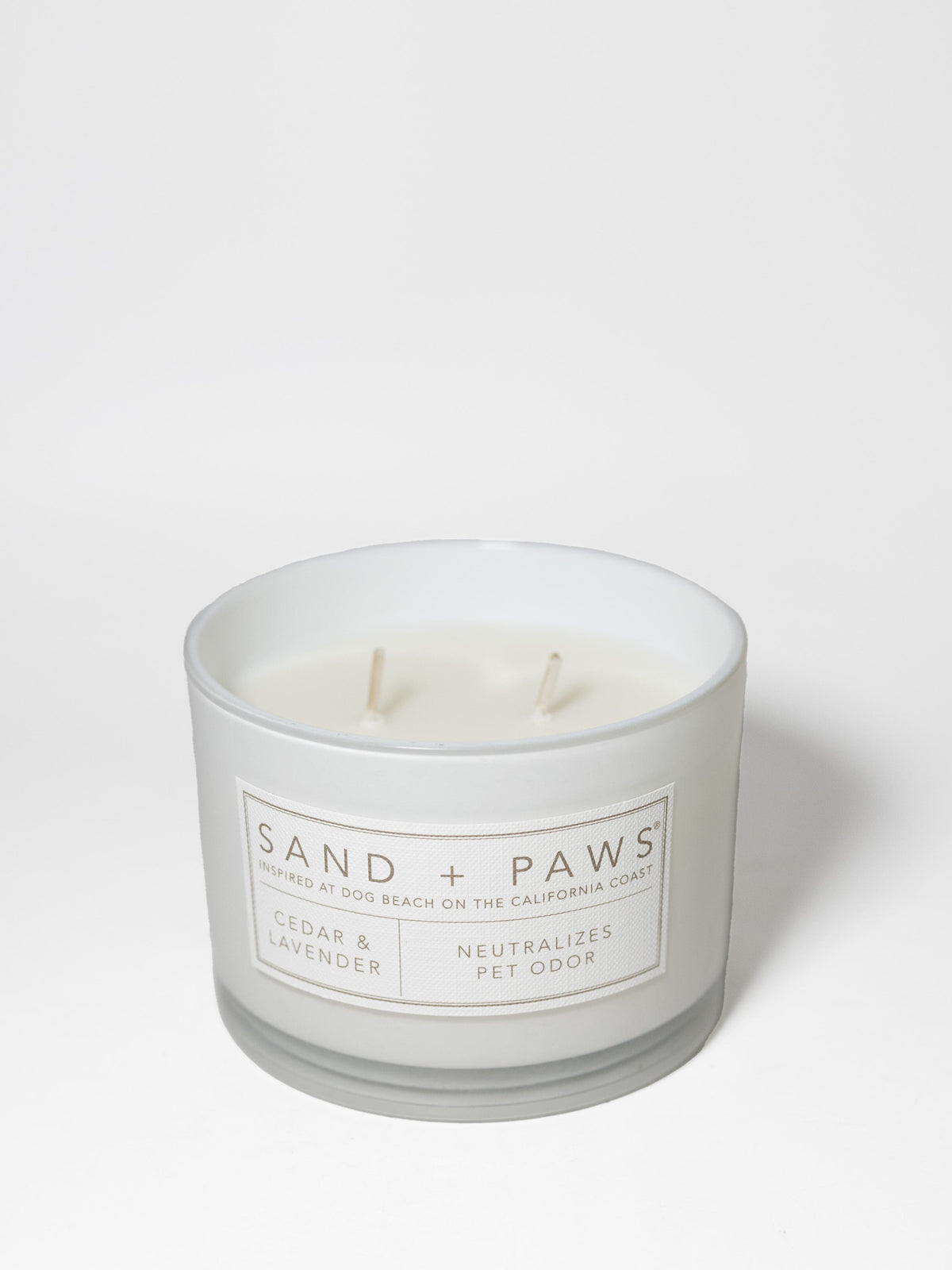Aromatic Sand + Paws Cedar & Lavender 12 oz scented candle