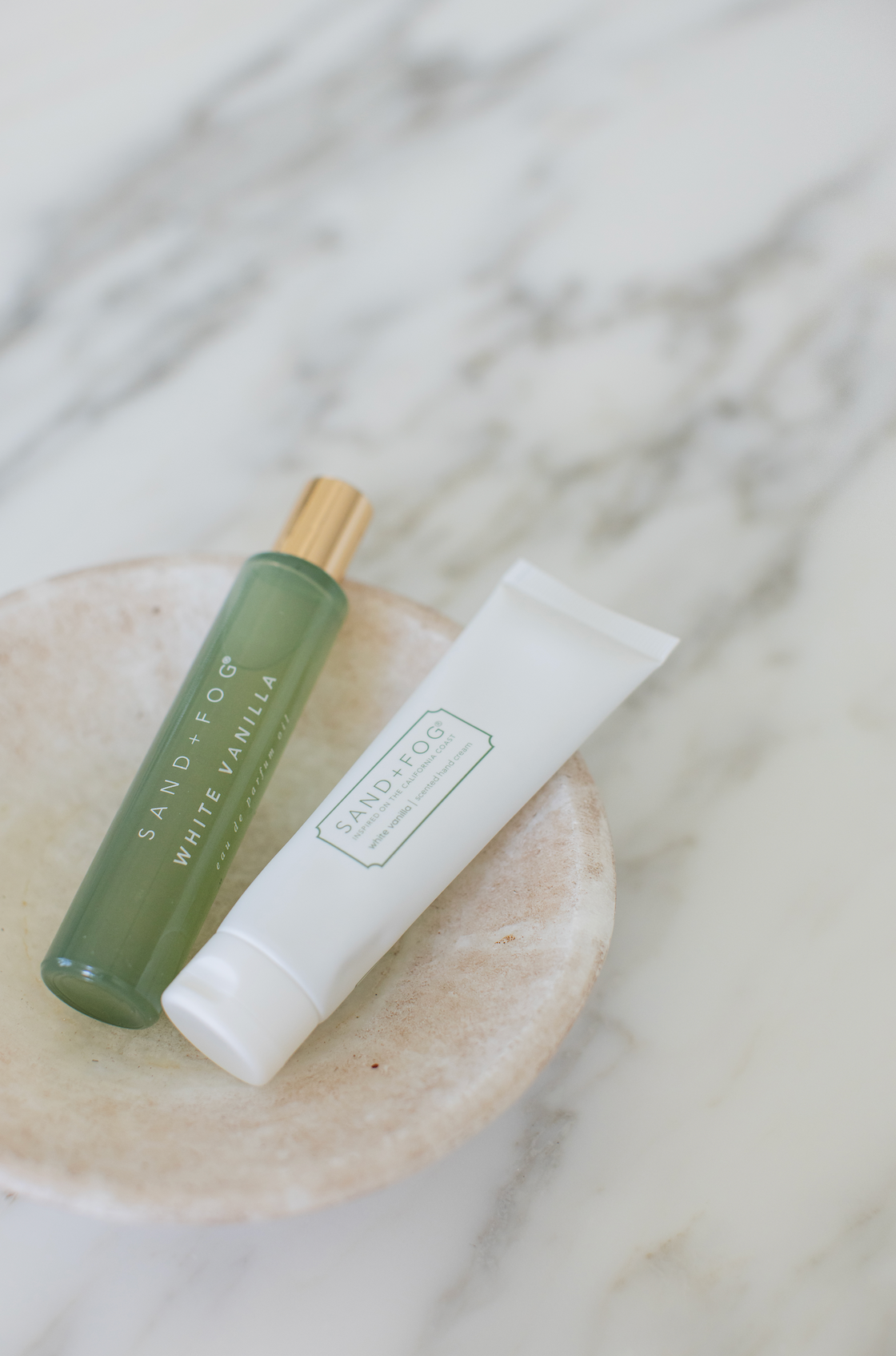 Pampering Hand Cream and Perfume Oil Rollerball Set - White Vanilla